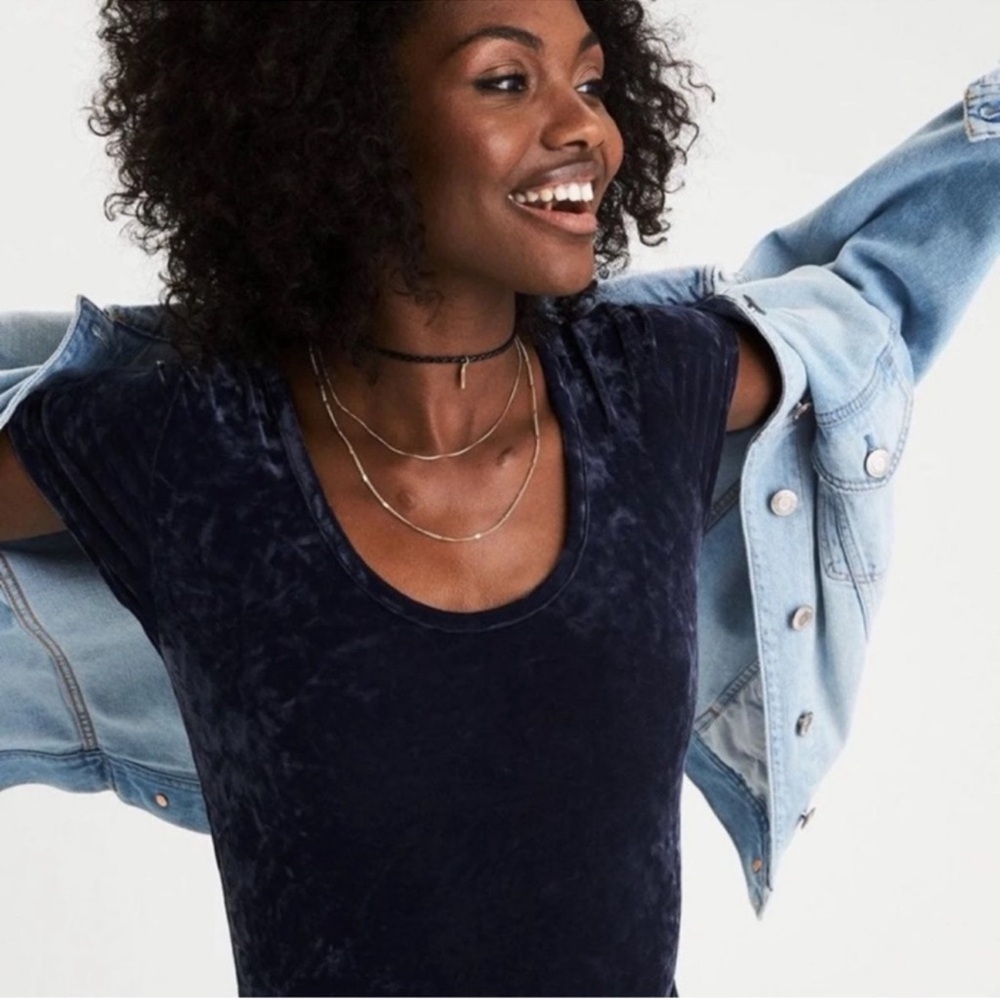 American Eagle Outfitters Navy Bodysuit
